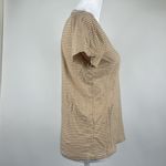 Madewell  Short Sleeve Crew Neck Striped T-shirt Size Small Tan & Pink Photo 3