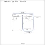 H&M 90s Boyfriend Light Denim Short NEW Womens 4 Low Waist Loose Fit Distressed Photo 8