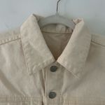 AG Adriano Goldschmied Button Front Denim Jean Vest Trucker Ivory S Small NWOT Photo 1