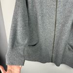 Ellen Tracy 100% Wool Cowl Neck Zip Sweater Jacket Sz XL Grey Photo 5