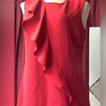 Nine & Co. 9 & Co Dress sheath Ruffle heel red size 6 Sleeveless Casual Career Formal Photo 2