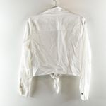 Sanctuary  Utility Long Sleeve Chest Pocket Tie-Front Button-Up Shirt White XS Photo 8