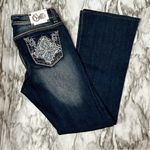 Cello Womens Sz 9 Low Rise Flair Jeans YW-10583 90s Y2K Bling Blue Denim Jeans Photo 10