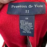 Preston & York Preston &‎ York Silk Blend Red Sweater with Faux Fur Collar nwt Photo 4