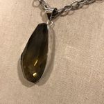Sterling Silver Smokey Quartz Diamond Cut Open Link  Chain Photo 5