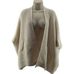 Cocogio Cream Wool Blend Cardigan Shrug Pockets One Size Fits Most Photo 0