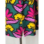 Jude‎ Connally Shirt Women Large Green Purple Floral Jersey Macy Mock Neck Boho Photo 7