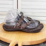 Vionic  Orthaheel Rest Snakeskin Thong Sandals Cocoa Brown Bronze Shimmer 8 Photo 1