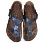Birkenstock  Black GIZEH Leather Thong Sandals Size 40 US 9/9.5 Photo 8