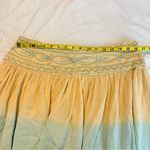 A Line  Dip Dye Cotton Muslin Gauze Skirt women’s size 14 Embroidered Festival Photo 8