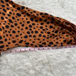 RHODE Dress Caroline Satin High-Neck Long Sleeve Ruffle Leopard Cheetah Print L Photo 12