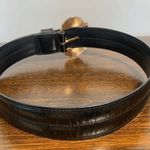 Accessory Lady Black and Gold Italian Leather Belt Photo 4