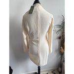 H&M H M Cream Textured Ruched Long Sleeve Mini Dress Size M Photo 2
