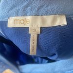 Maje  Blue Lace Reglisse Ruffled Cold Shoulder Dress size L Cottagecore Milkmaid Photo 10