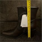 Mango Women's Block Heel Brown Leather Ankle Boots -Size 7.5 Photo 12