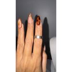 Sterling Silver‎ 925 Hammered Band Ring Sz 5.5 Silver Photo 3