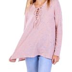 Anthropologie Maronie blush hoodie/ sweatshirt. Poly/Cotton.High low.Size M.NWT. Photo 0