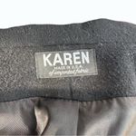 Vintage 70s/80s Karen Wool Cashmere Black Trench Coat ILGWU Union Made USA L Size L Photo 6