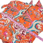 Cheeky Vintage Micquelle Orange Floral Flirty Shirt Dress Short Sleeve L 12 14 Size L Photo 6