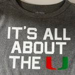Grey Miami Hurricanes baby tee size M. Custom made. Never worn #Hurricanes Gray Size M Photo 2