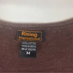 Rising International size medium Floral Long Sleeve Dress boho indie unique Blue Photo 2