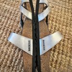 Birkenstock  Unisex Mayari Silver Slip On Slide Sandal Size 40 Mens 7.5 Womens 10 Photo 5