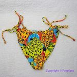 NEW It’s Now Cool Free People square top string bottom bikini‎ in bananas, L Orange Size L Photo 4