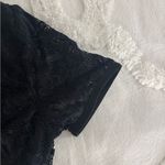 SheIn Black Lace V Neck Crop Top Photo 7