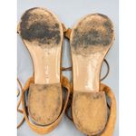 Gianvito Rossi  Suede Lace Up Flat Sandals Tan Brown Women's Size 38.5 Photo 6