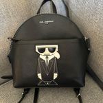 Karl Lagerfeld Paris Maybelle Backpack Style LH4KU1BA Black Karl Figure Appliqué Photo 0