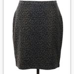 Black Saks Fifth Avenue Animal Print Casual Skirt Size Medium Photo 2