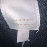 LC Lauren Conrad Lauren Conrad Blue Knitted Cold Shoulder V-Neck Long Sleeve Sweater Photo 2