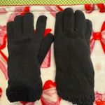 Black Fleece Gloves Cozy Sherpa Lined Winter Warm Womens Photo 0