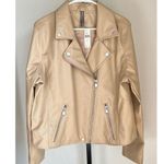 Anthropologie Saige Faux Leather Blazer - Sand XL NEW Tags Photo 1