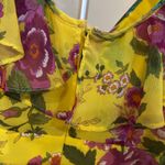 Xxi Floral Ruffle Mini Dress Yellow Purple Summer Party Dress Size L Photo 6