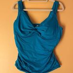 Anne cole NWT!! Twist Front Underwire Swim Top-teal size 18 W Photo 0
