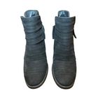 Paul Green NWT‎  Women 6 Malibu Sliced Zip Bootie Black Leather Suede Heels Photo 2