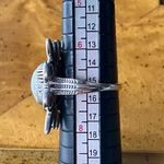 White Buffalo Turquoise Sterling Silver Feather Ring Size 7 Black Photo 7