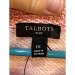 Talbots Pink Textured Knit Puff Sleeve Crewneck Sweater Top Sweatshirt Size 1X Photo 5