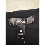AQUA  Square Neck Sleeveless Knit Tank Top Black Fitted Stretch‎ XXS Photo 8