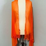 Steve Madden Women Orange Solid Nylon Pareo with Tassel Corners Summer One Size Photo 0