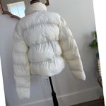 Fabletics  Puffer Jacket Womens Size L Ivory White Full Zip Layering Coat Photo 1