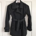 Ambiance Dark Gray Wool Blend Trench Coat Jacket Size Medium Photo 5