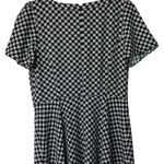 Talbots NWT 6P Black White Geo Print Fit & Flare Double Crepe Dress Photo 8