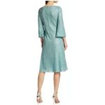 St. John Foil Metallic Knit Fit & Flare Dress Size 6 Photo 2