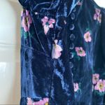 Free People  Womens Be My Baby Navy Blue Velvet Mini Button Back Dress Size 2/XS Photo 8
