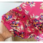 Zac Rachel Womens Blouse Sz Large Floral Boho Bohemian Feminine Romantic Flirty Photo 5