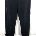 St. John  Womens Pants Large Black Velour Velvetr‎ Pinstripe Wide Leg Trousers Photo 4
