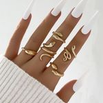 3/$30 Gold 5pcs Bundle Snake Design Ring Bundle and save on shipping!! Photo 0