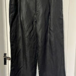 J.Crew NWT Side zip lined Linen Blend Wide Leg Ankle Black pant size 12 Photo 0